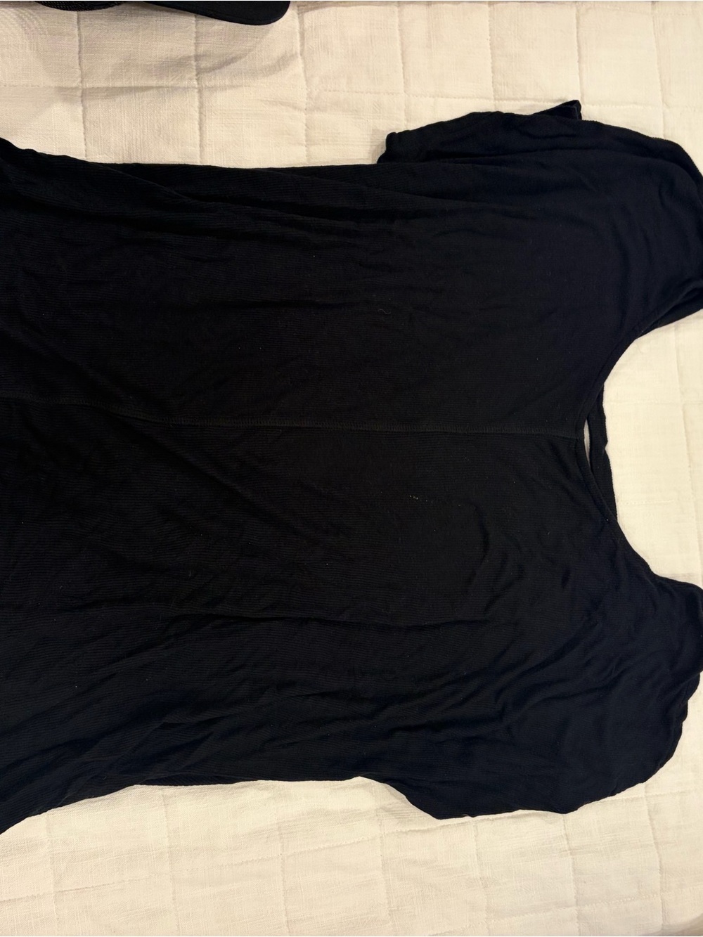 Express Black Short-Sleeve Scoop Neck Tee
